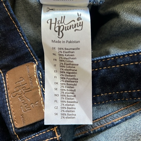 Hell bunny Denim Jumper Dress in size XL (Pinafore) - Picture 7 of 14